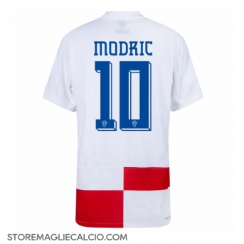 Croazia Luka Modric #10 Maglia Gara Casa Repliche Europei 2024